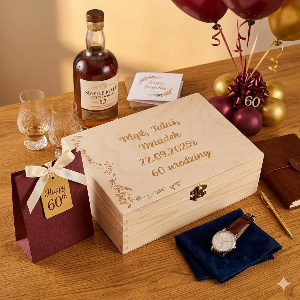 Drewniane pudełko z grawerem, na skarby 22x16x8 - obrazek 5