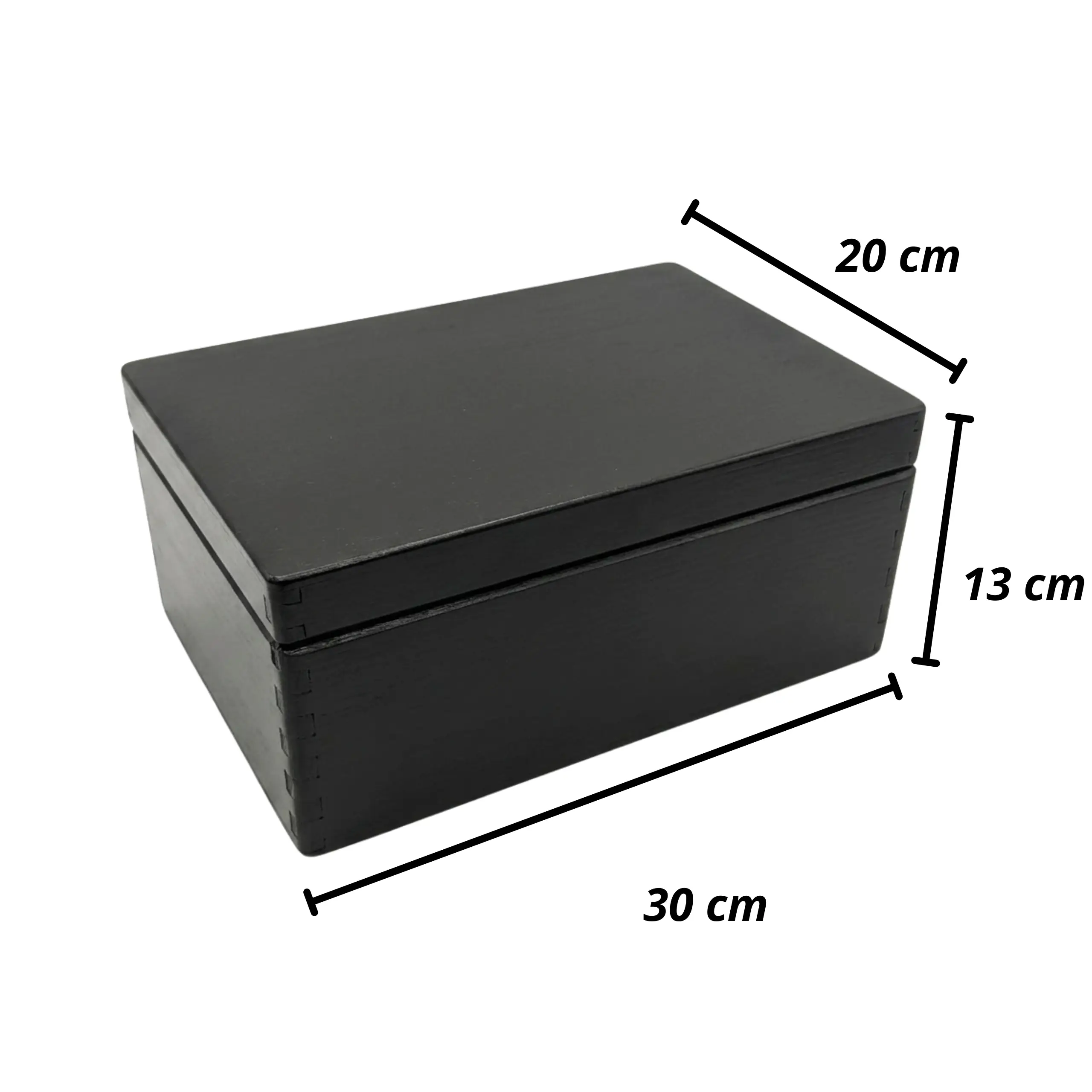 Drewniane czarne pudełko z grawerem, na skarby 30x20x13 - obrazek 6